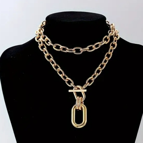 CHUNKY GOLD NECKLACE - Picture 5 of 5